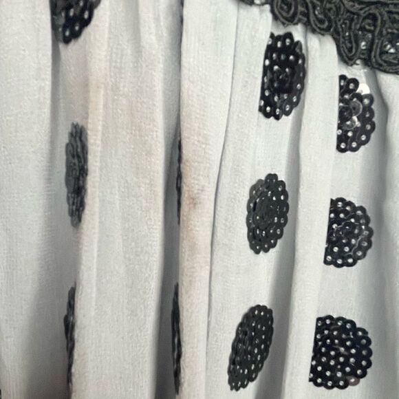 Sue Wong Nocturne Sequined Dress w/ Scoop Neck & Lace Top Size 2 - Picture 12 of 15